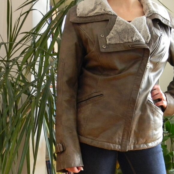 Manteau de cuir Danier Vert M - Picture 2 of 6